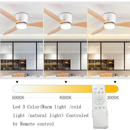 Modern Ceiling Fan with LED Light & Remote – 42/52 Inch Lighting > lights Fans