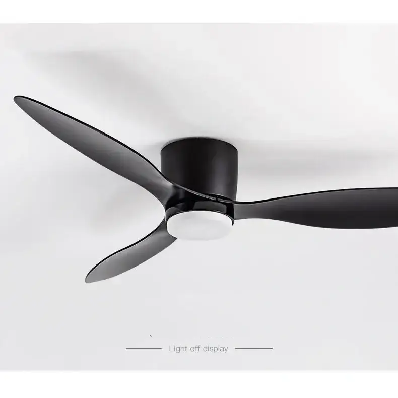 Modern Ceiling Fan with LED Light & Remote – 42/52 Inch black light / 42inch DC Motor