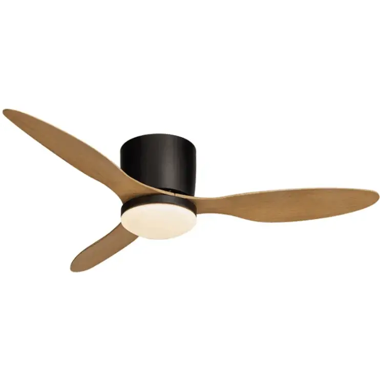 Modern Ceiling Fan with LED Light & Remote – 42/52 Inch wood light 2 / 42inch DC Motor