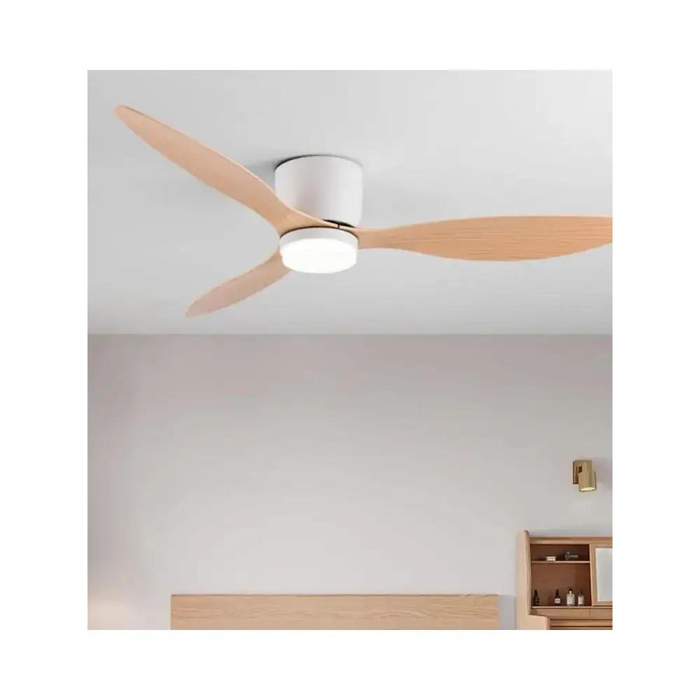 Modern Ceiling Fan with LED Light & Remote – 42/52 Inch wood light / 42inch DC Motor / 85