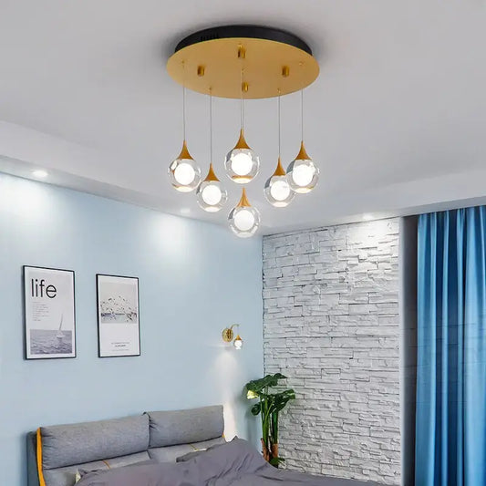 Modern Crystal LED Ceiling Chandelier with Balls for Living - Home & Garden > Lighting