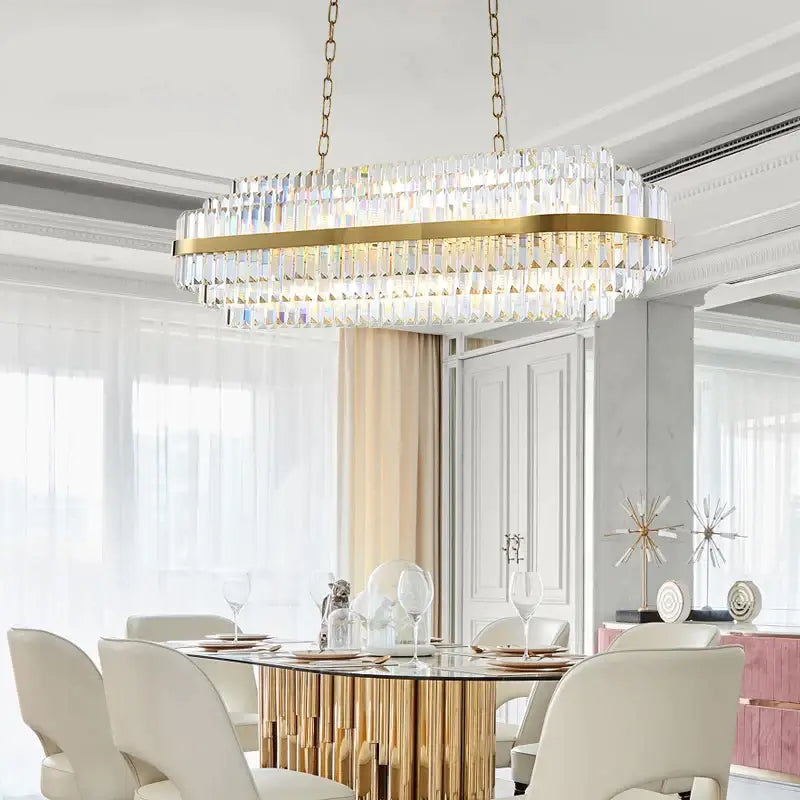 Modern Luxury Crystal Chandelier for Dining and Kitchen Island