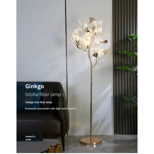 Nordic Ginkgo Leaf Floor Lamps for Living Sofa Bedroom - Lamp
