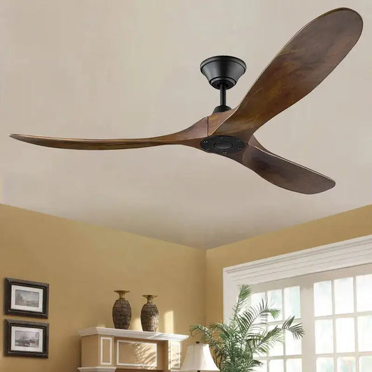 Retro Large Industrial Ceiling Fan for Living Dining Bedroom - B with light / 52 Inch Fans