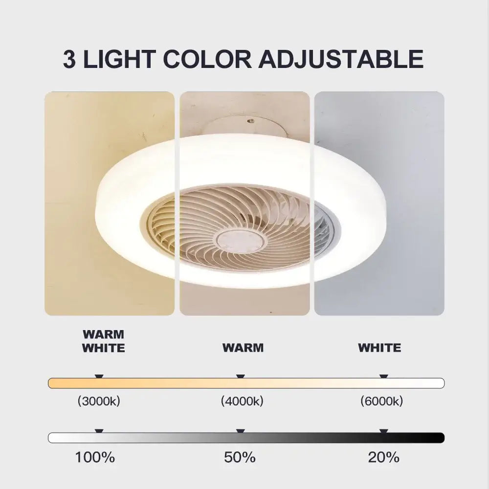 Smart Ceiling Fan with Light & Remote – 52cm Retractable Lighting > lights Fans