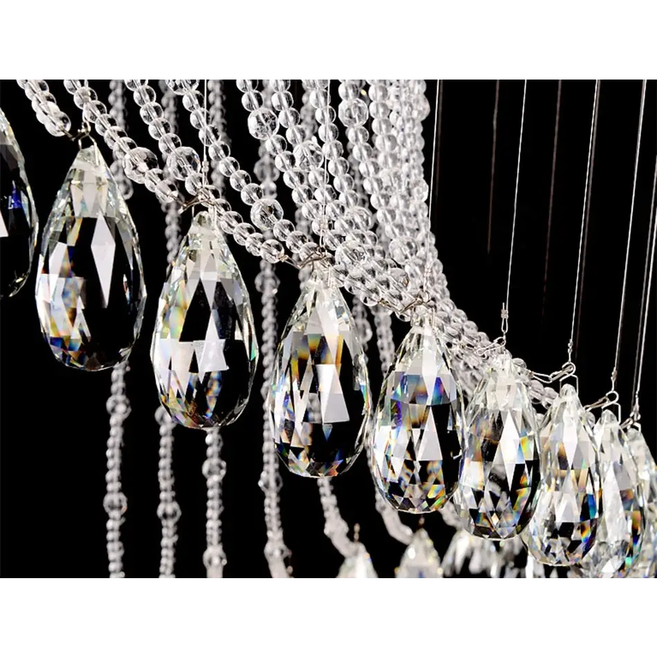 Spiral Crystal Staircase Ceiling Chandelier for Lobby Hall Stairwell - Home & Garden >